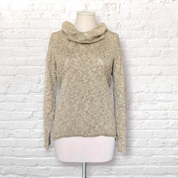 KENSIE Turtleneck Knit Sweater Cowl Neck Thermal Casual Warm Yellow Small - Picture 1 of 7